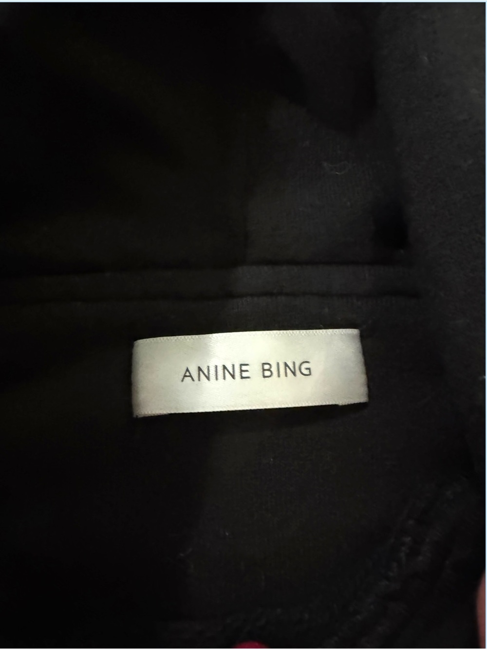 ANINE BING Black Oversized Lottie Graphic Logo Hoodie - Size XS EUC - Picture 9 of 12